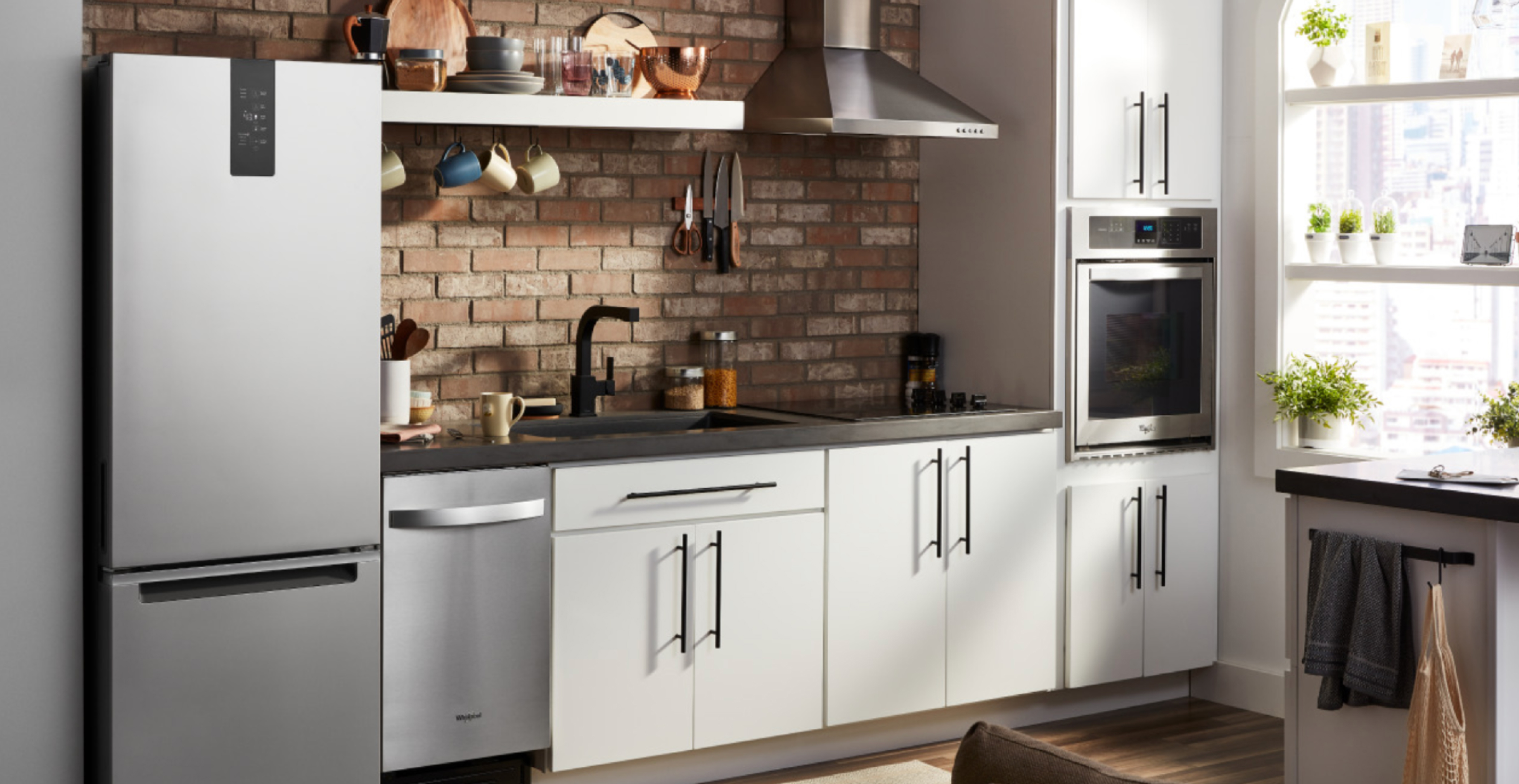 kitchen with a small wall oven